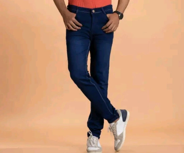 uLOOK Dark Blue Shaded Cotton Jeans - dark blue, Cotton Jeans, 32