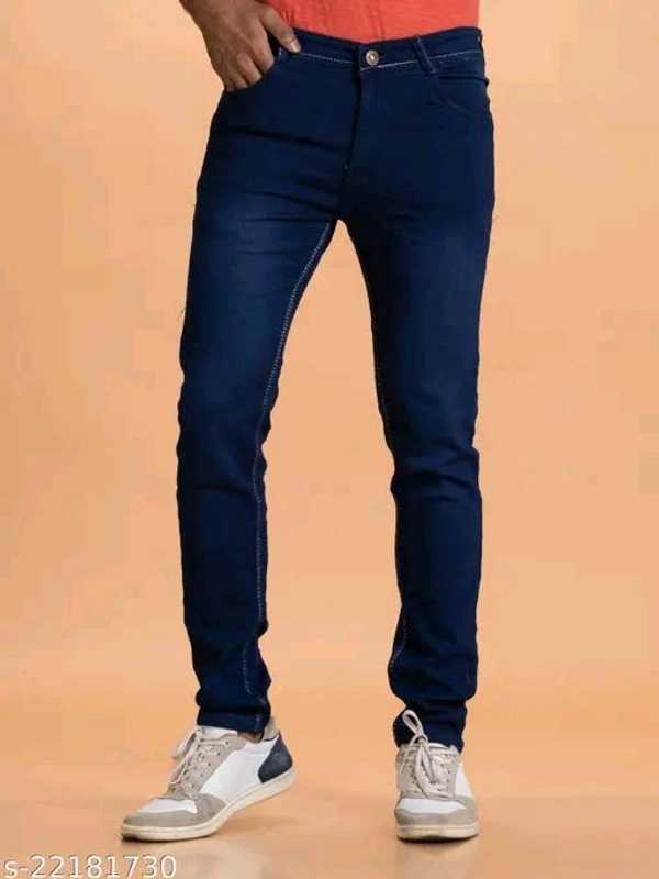 uLOOK Dark Blue Shaded Cotton Jeans - dark blue, Cotton Jeans, 32