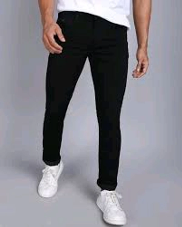 uLOOK Black Hard Cotton Jeans Heavy Fabric Washable Cloth No  Colour Effect - Black, Cotton Jeans, 28