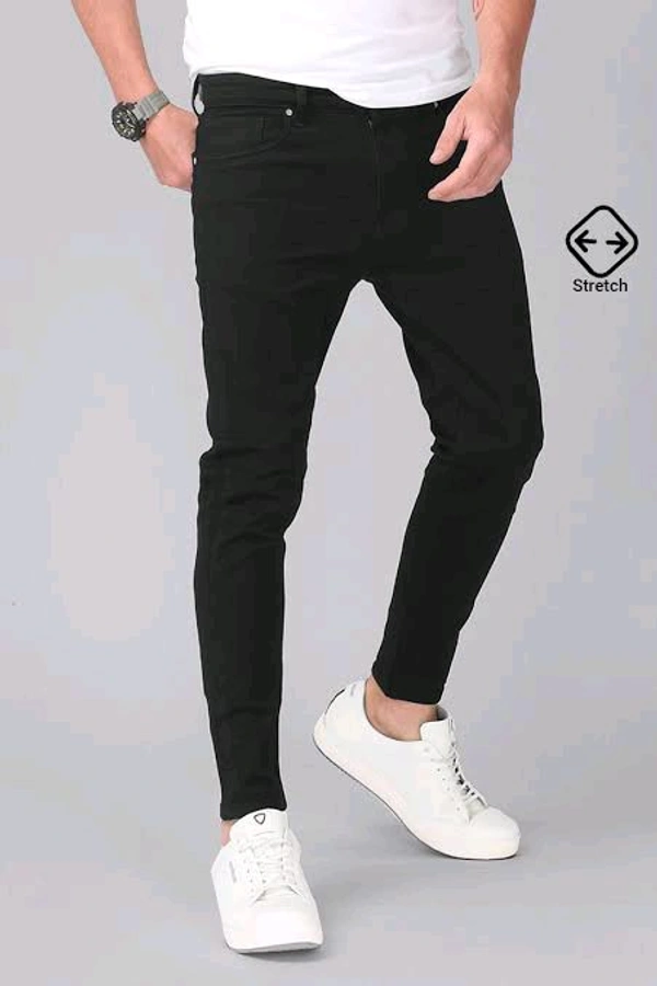 uLOOK Black Hard Cotton Jeans Heavy Fabric Washable Cloth No  Colour Effect - Black, Cotton Jeans, 28