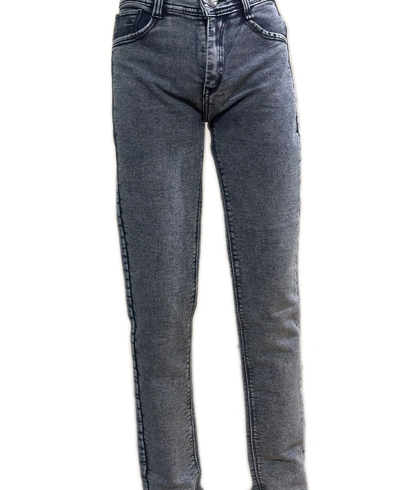 uLOOK Grey Denium Pant Heavy Jeans Fabric Grey Shaded Thicker Heavy For Men Hardly Washable Cloth - 28