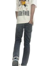 uLOOK Grey Denium Pant Heavy Jeans Fabric Grey Shaded Thicker Heavy For Men Hardly Washable Cloth - 32