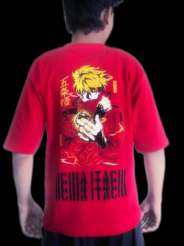 uLOOK Korean Design Printed T-shirts For Men Popcorn Print Easily Washable - Red, L