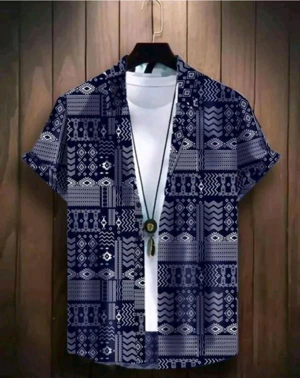 uLOOK Mens Printed Shirt New Trendy Traditional Design Printed Shirt - Mulled Wine, S