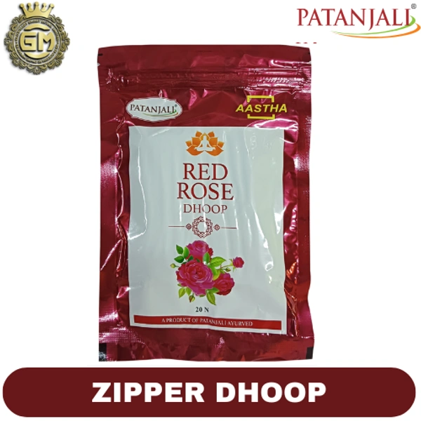 PATANJALI PUJA RED ROSE DHOOP - 