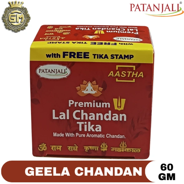 PATANJALI PUJA LAAL CHANDAN GEELA TIKA - 60 GM