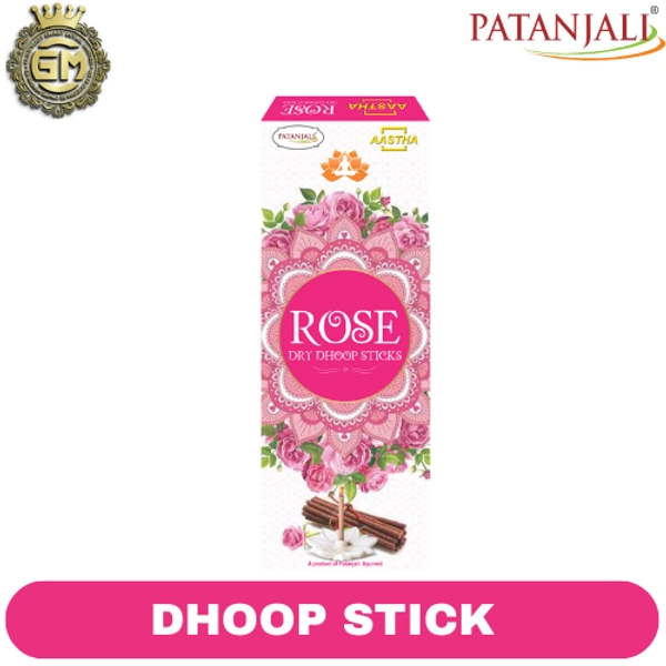PATANJALI PUJA DRY DHOOP STICK ROSE - 