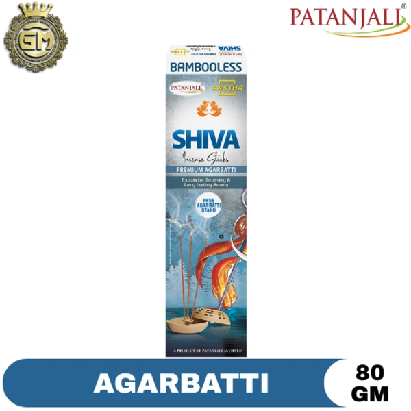 PATANJALI PUJA BAMBOOLESS AGARBATTI SHIVA - 80 GM