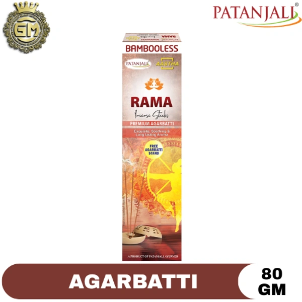 PATANJALI PUJA BAMBOOLESS AGARBATTI RAMA - 80 GM