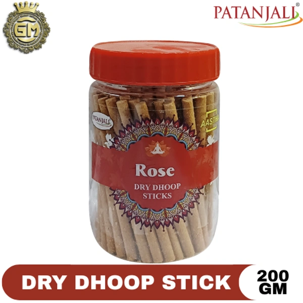 PATANJALI PUJA ROSE DHOOP DRY STICK - 200 GM