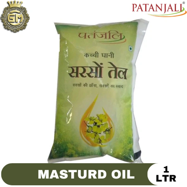 PATANJALI  KACHI GHANI MASTURD OIL - 1 LTR