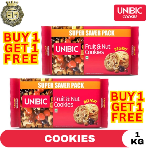 UNIBIC  FRUIT AND NUT COOKIES 1+1 - 1 KG