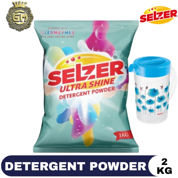 SELZER ULTRASHINE DETERGENT POWDER + WATER JUG - 2 KG