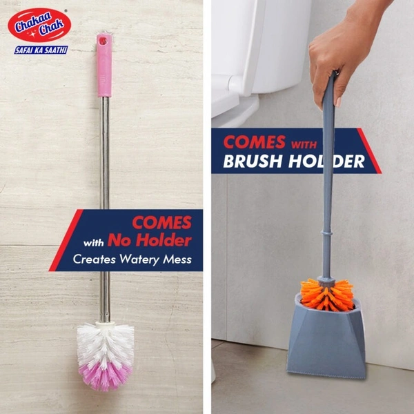 CHAKACHAK TOILET BRUSH with Stand CONTAINERS