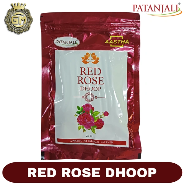 PATANJALI PUJA RED ROSE DHOOP - 