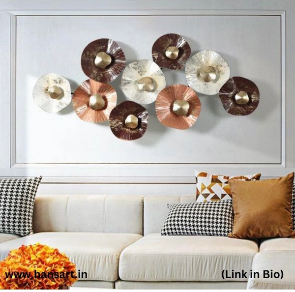 Metal Art Home Wall Decor - Brown, 36*20