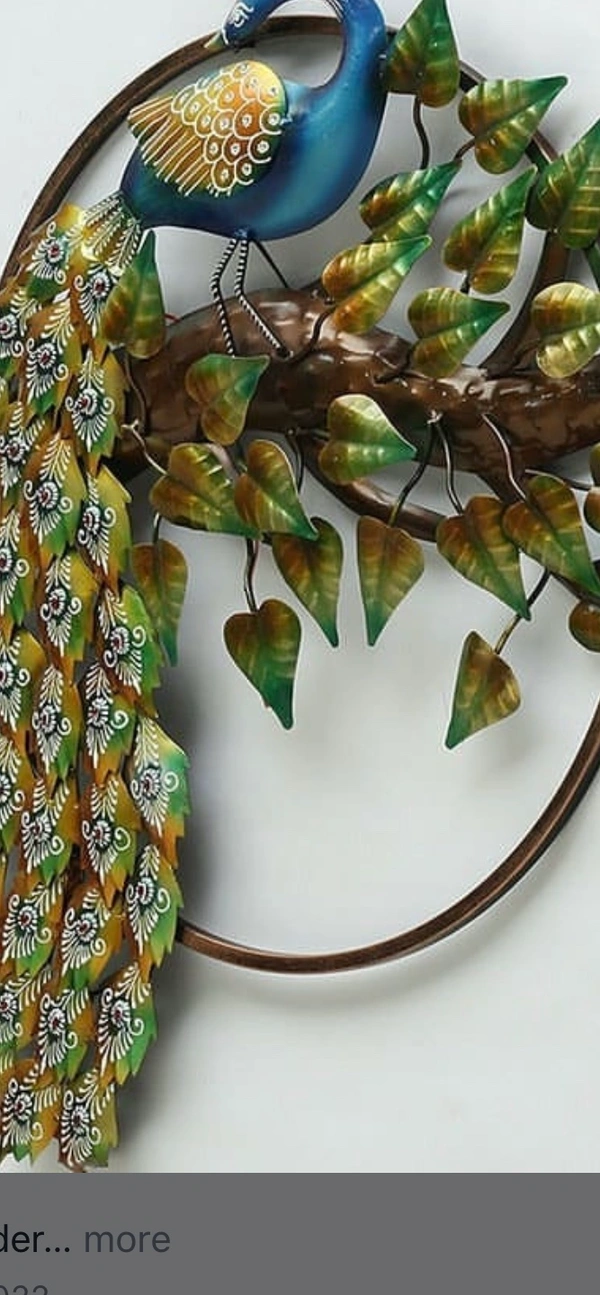 Metal Art Home Wall Decor - Nutmeg Wood Finish, 30*20