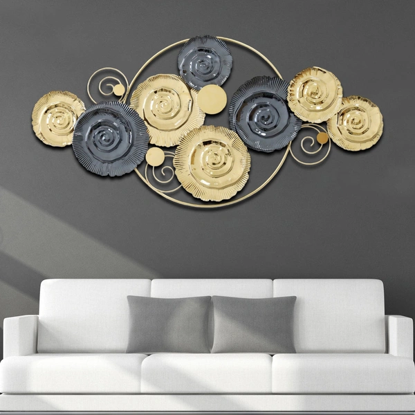 Metal Art  Nature's Symphony Metal Wall Art  - Golden Tainoi