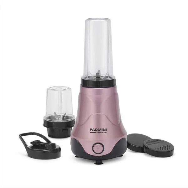  PADMINI NUTRI-BLEND Mixer/Blender/Smoothie Shake Maker/Break resistant transparent PC jars/ 2 Blade Set/with seasoning cap/ 2-Year Complete Warranty, 