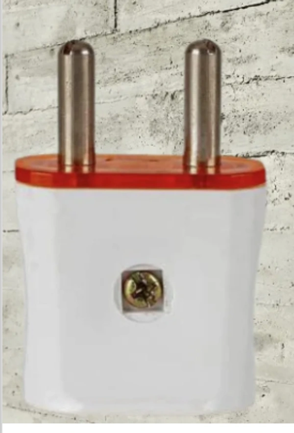6A 2 Pin Plastic Plug Top 240V Royal Male Plug for Fan Table, Mixers, Electric Choppers, Lights, LEDs, Air Coolers, etc. (7 cm, 3.5 cm, 2 cm) (Royal-2 Pin, 5.00)