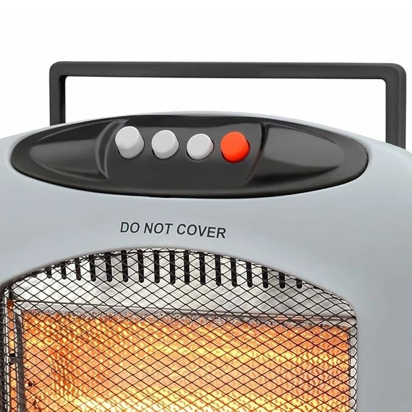 USHA 4003 1200 Watt 3 Rod Halogen Heater with Auto Oscillation Feature and Safety Mesh(Grey) - WHITE