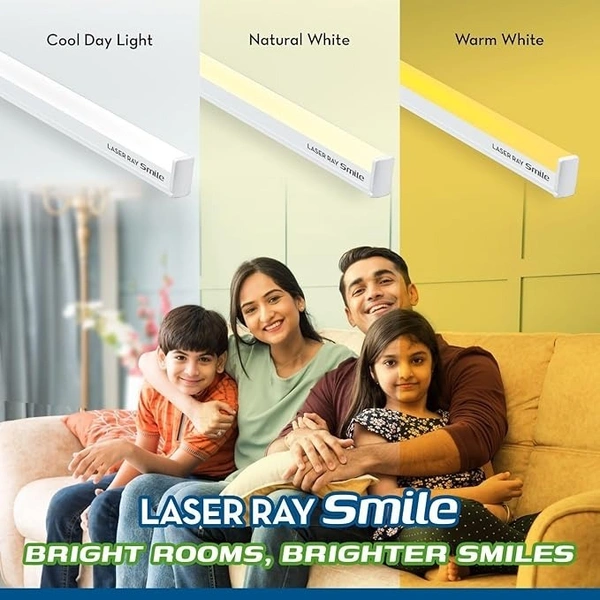 Crompton Laser Ray Smile 20W LED Batten | Energy Efficient Batten for Home | Cool Day Light (6500K) (Pack of 1)