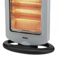 USHA 4003 1200 Watt 3 Rod Halogen Heater with Auto Oscillation Feature and Safety Mesh(Grey) - WHITE