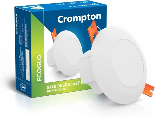Crompton Domestic Recess LED Deep Cut Down Lighter Star Deep Glaze 3W (Cool Day Light, Pack of 1)