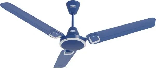 POLAR Radiant 1200mm Sweep Ceiling Fan - Rusty Copper Finish | 1 Star Rated and 52 watt Ceiling Fan For Home & Bedroom | With 100% Copper Winded Motor - 2 Years Warranty - 1200 MM, BLUE, 1