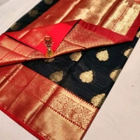 Kanjivaram Style Banarasi Silk Saree - Free