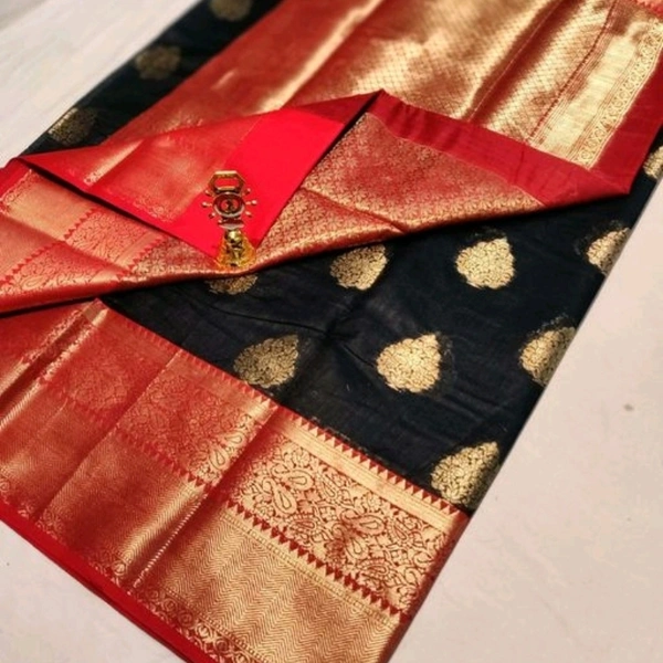 Kanjivaram Style Banarasi Silk Saree - Free