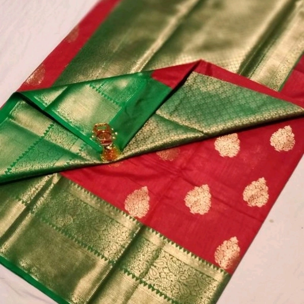 Kanjivaram Style Banarasi Silk Saree - Free