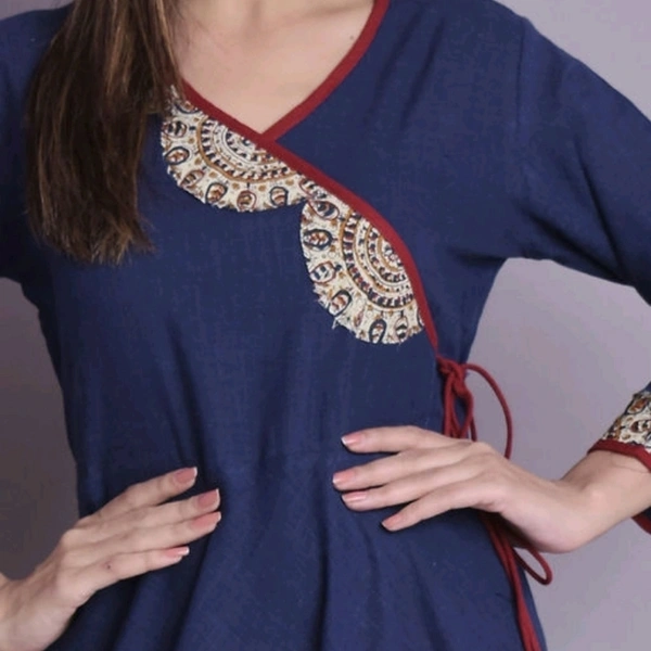 Women Rayon Slub Flared Printed Yellow Kurti - all