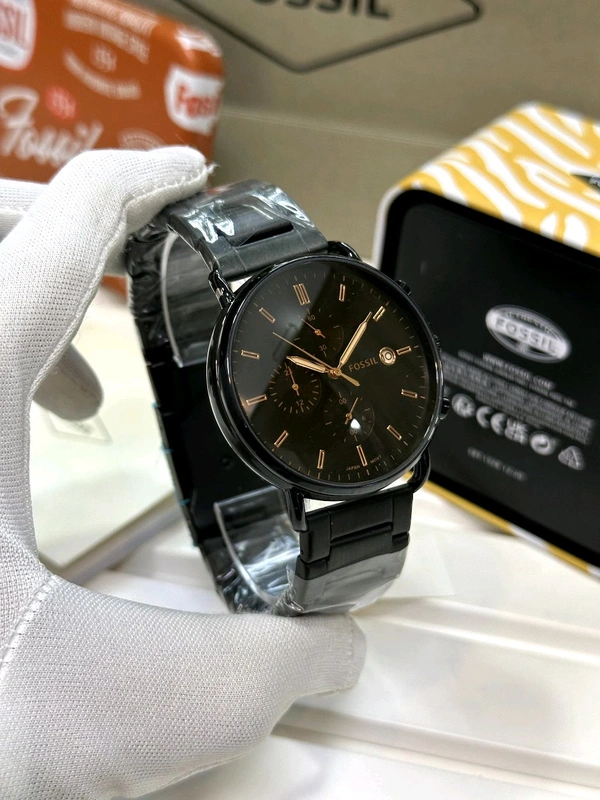 *Fossil's "Commuter Black Satin - Black, Free Size