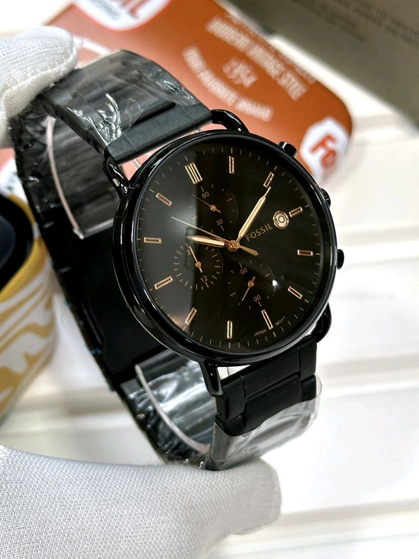 *Fossil's "Commuter Black Satin - Black, Free Size