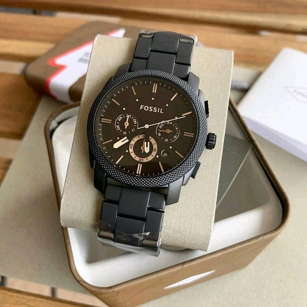 Fossil FS4682 Chronograph Premium Watch For Men - Black