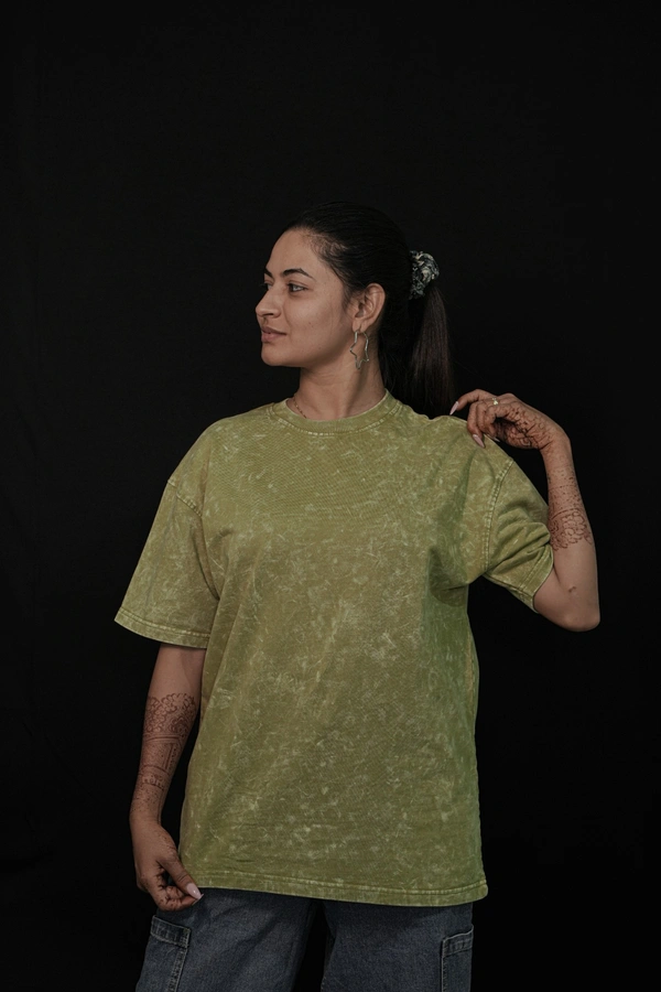 MutantCobra Light Olive - Acid Wash Oversized T-shirt - L, Wild Willow