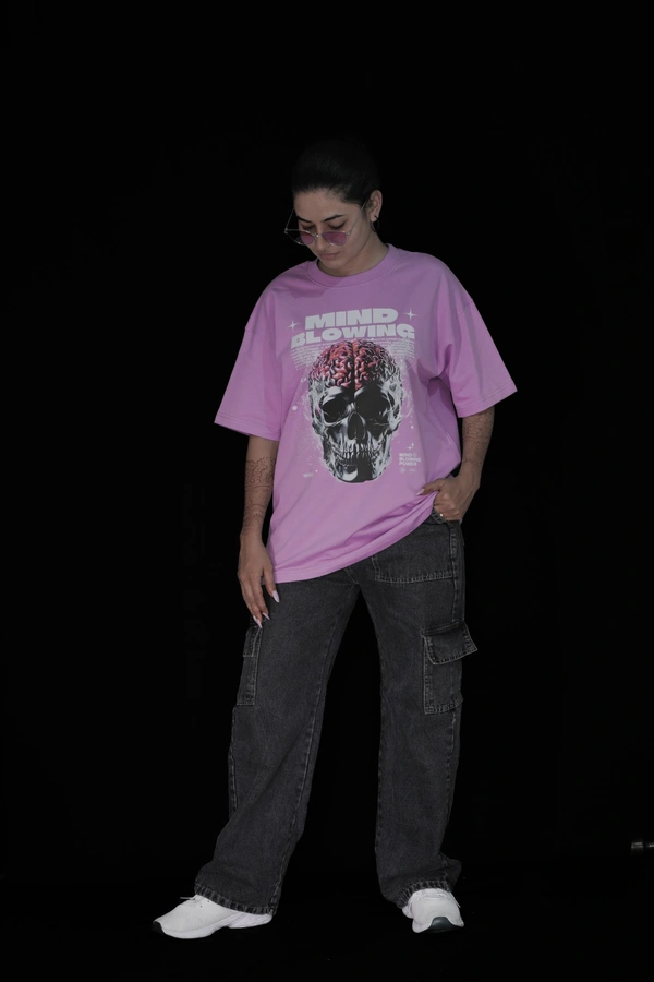 Mutantcobra Mind Blowing - Unisex Oversized T-Shirt 100% Premium Cotton - M, Lavender