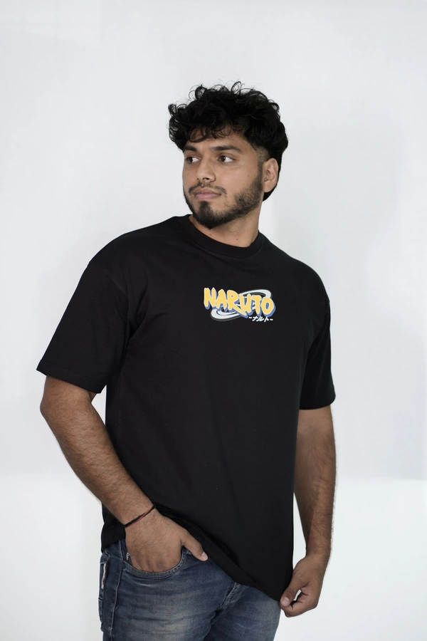 Mutantcobra Naruto - Unisex Oversized T-Shirt 100% Premium Cotton - L, Black
