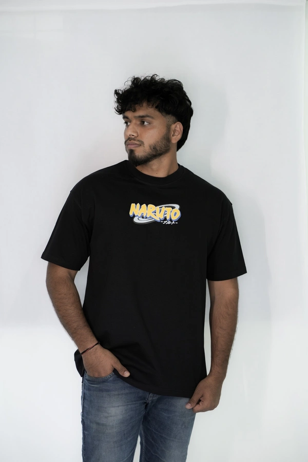Mutantcobra Naruto - Unisex Oversized T-Shirt 100% Premium Cotton - L, Black