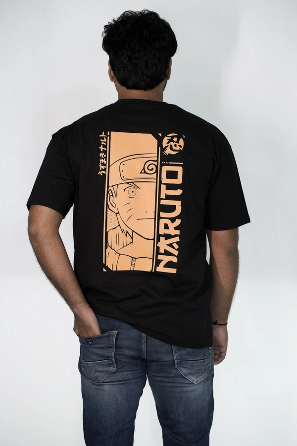 Mutantcobra Naruto - Unisex Oversized T-Shirt 100% Premium Cotton - L, Black