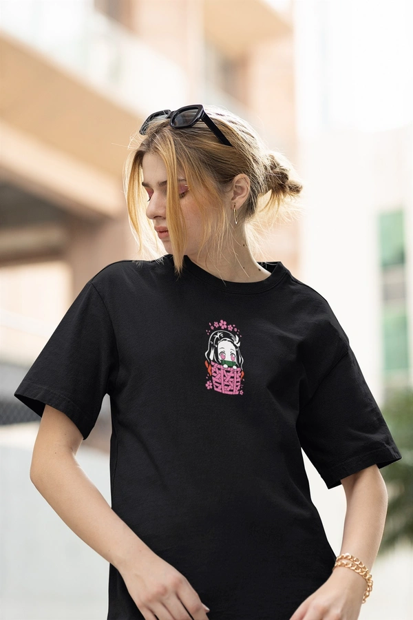MutantCobra Nezuko - Unisex Oversized 100% Premium Cotton - Black, M