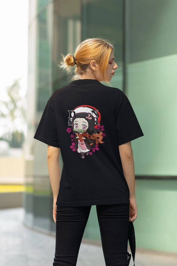 MutantCobra Nezuko - Unisex Oversized 100% Premium Cotton - Black, M