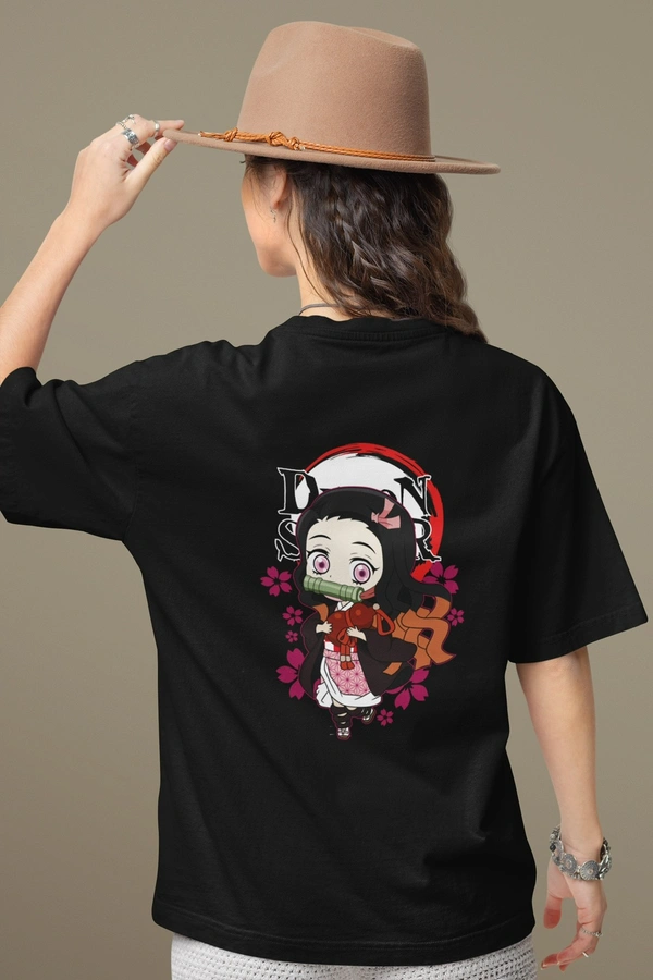 MutantCobra Nezuko - Unisex Oversized 100% Premium Cotton - Black, M