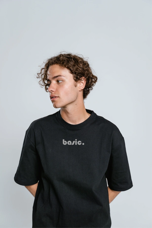 Mutantcobra Basic-Unisex Oversized T-Shirt 100% Premium Cotton - M, Black