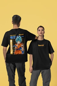 Mutantcobra Goku Blue - Unisex Oversized T-Shirt 100% Premium Cotton - S, Black
