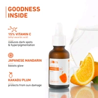 Plum Goodness Plum 15% Vitamin C Glow Face Serum Dermat Tested Fight Dark Spots, Pigmentation & Dull Skin (30ml) - 30ml