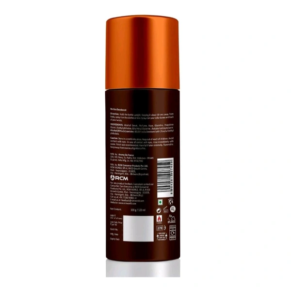 RCM  Krisp Edge No Gas Deodorant, 120 ml