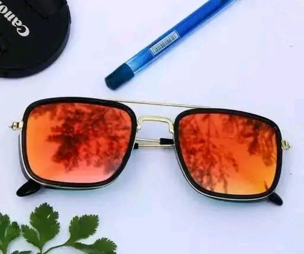 Men Colour Sunglasses  - Tangerine, Free Size
