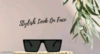 Men Black Leather Sunglasses  - Black, Free Size